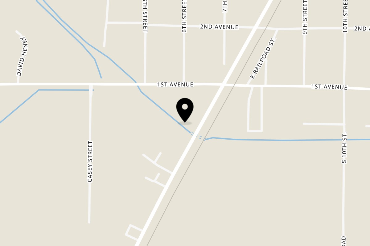 Map showing the location of Jus Crawfish on 14578 US-165 in Kinder